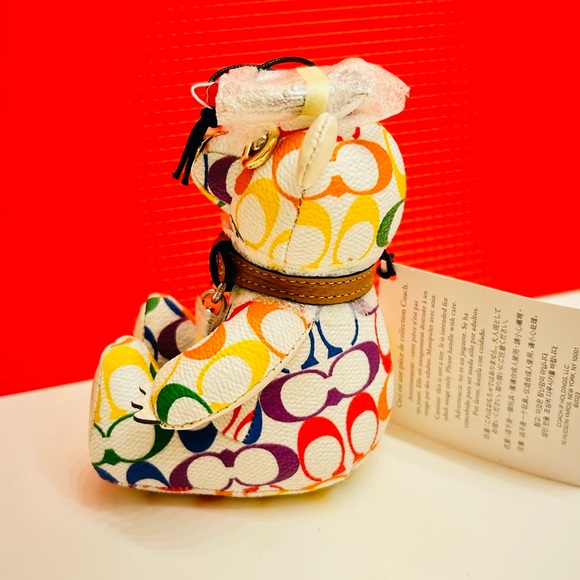 Coach Rainbow Bear Keychain/ Bag Charm - Picture 6 of 9